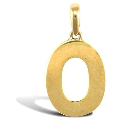 Gold Initial Pendant Solid 9ct Gold All Letters Initial 9ct Yellow Gold