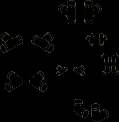 Pipe Fitting Isometric Cad Block And Typical Drawing