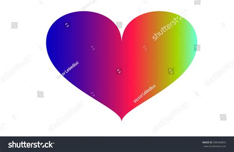 Rainbow Heart Vector Stock Vector Royalty Free 396466855 Shutterstock