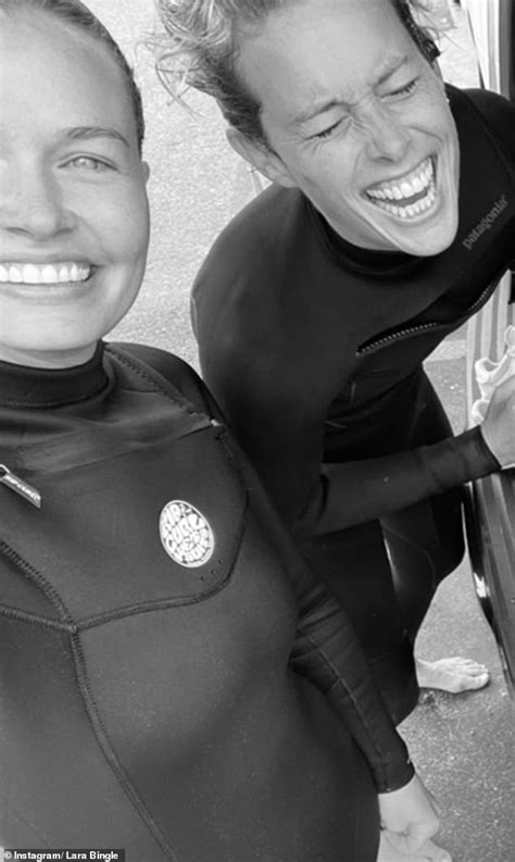 Lara Bingle Shows Off Her Post Baby Body In A Wetsuit As She Goes