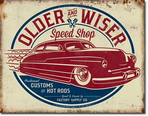 Hot Rod Garage Vintage Retro Metal Tin Sign Poster Wall Plaque Novelty Home Décor Plaques