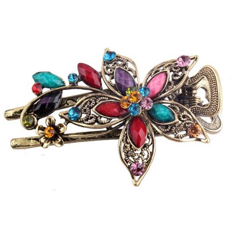 Lovely Vintage Jewelry Crystal Hair Clips Hairpins For Hair Clip Beauty