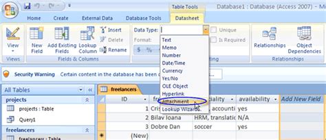 Attachment Feature In Microsoft Office Access 2007 Database Solutions