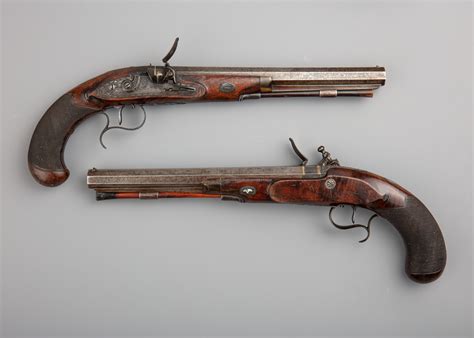 Simeon North Pair Of Flintlock Duelling Pistols American