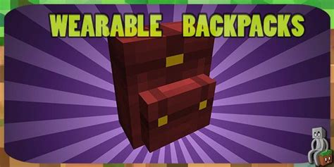 Is there a mod for wearable backpacks in minecraft? Mod Wearable Backpacks [1.10.2 - 1.12.2 | Minecraft, Mod ...