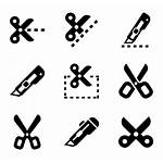 Scissors Cut Icon Cutting Icons Clipart Vector
