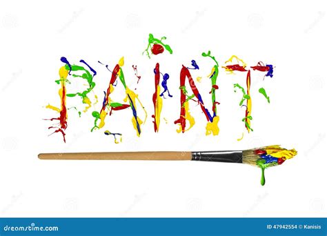 Colorful Paint Painted Word Paint Stock Illustration Illustration Of