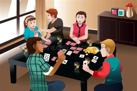 Maybe you would like to learn more about one of these? People playing cards stock vector. Illustration of young - 43237253