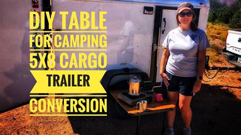 🇺🇸5x8 Cargo Trailer Conversion Project 🇺🇸 Diy Wheel Mounted Camp Table