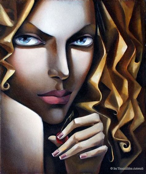 Blick By Ira Tsantekidou Oil On Canvas Serie La Femme Fatale