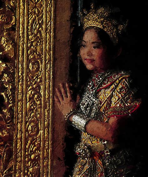 Thai Traditional Ladies Painting On Canvas Tlm0001 Pinturas Al Oleo