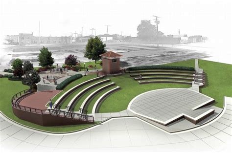 Amphitheater Design Landscape Architecture Plan Amphitheater