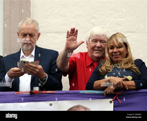 Durham Miners Gala Secretary Dave Hopper Right With Labour Leader