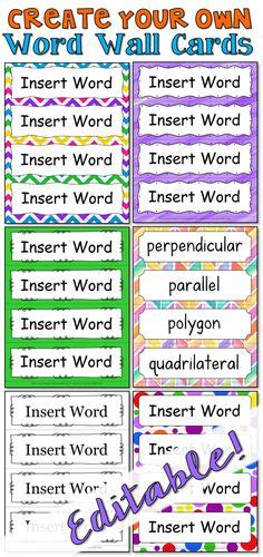 Miss Kindergarten Editable Word Wall Templates Word Wall Template