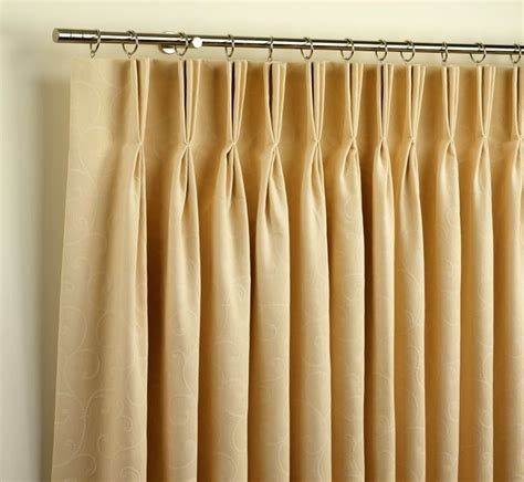 Pinch Pleated Drapery 101 Wide X 84 12 Long Solid Light Gold