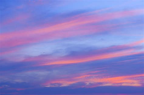 Langit, awan, matahari terbenam, latar belakang, pink ...