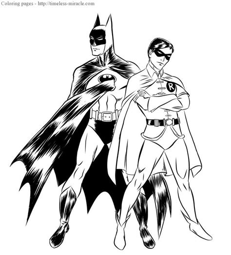 Batman And Robin Coloring Pages Timeless Miracle