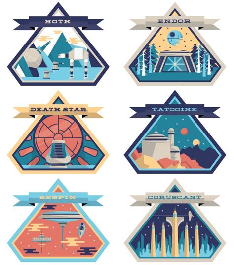 Star Wars Iconsbadges Star Wars Icons Badge Design Badge