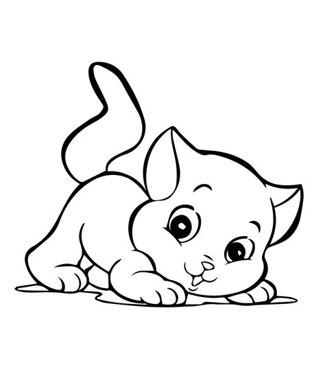 Dibujos De Gatos Tiernos Para Pintar Y Colorear Imagui Dibujos Para