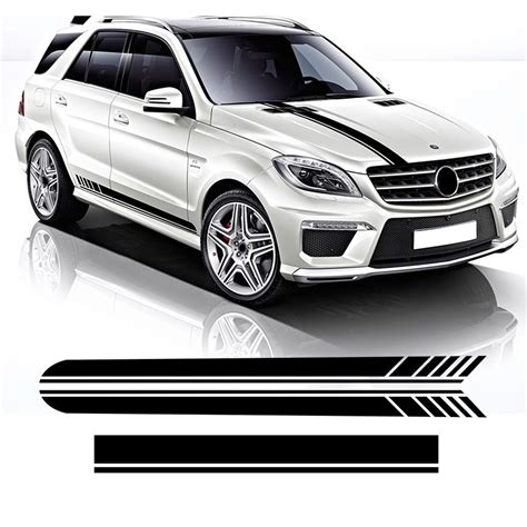 Washzd Car Door Side Skirt Sticker Hood Trunk Body Kit Stripe Decal For