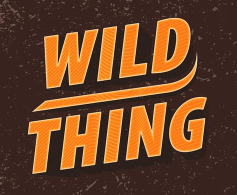 Premium Vector Wild Thing Typography Poster Concepts