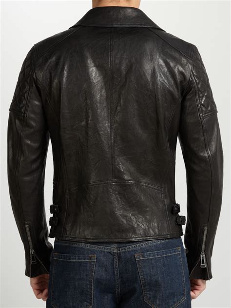 Belstaff Leather Thornwood Biker Jacket In Black For Men Lyst