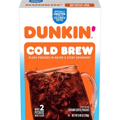 Dunkin Donuts Cold Brew Kaffeepackungen 240g Amazon De Lebensmittel