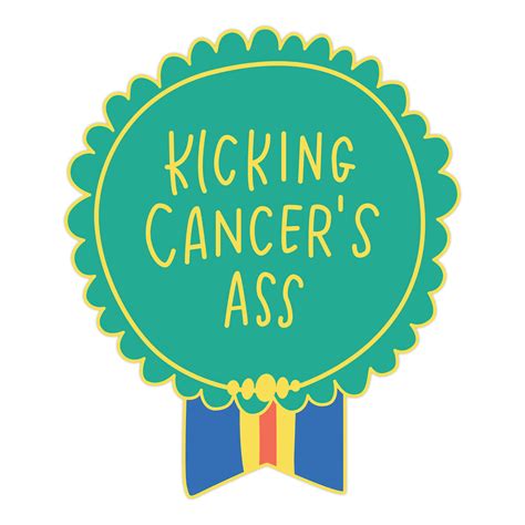 kicking cancer s ass sticker t for cancer survivors em and friends