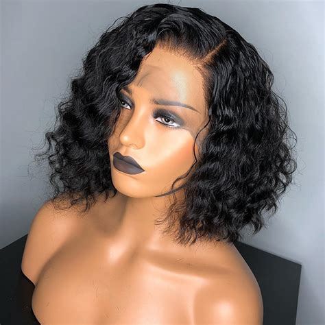 Deep Curly Lace Frontal Wigs For Black Women Density Lace Wigs