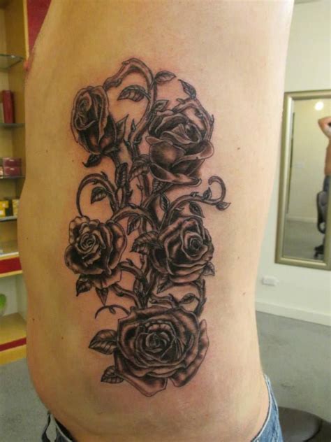 Rose Side Tattoo By Lacey Megeath At Wasatch Tattoo Rose Tattoo On