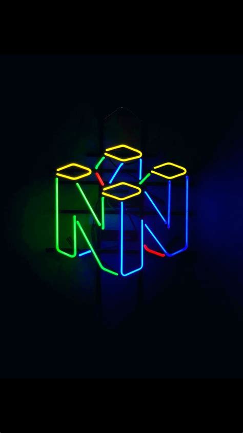 Neon Nintendo 64 Sign The Color Illuminates Great And It Goes Nicely