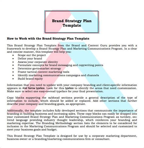 13 Brand Strategy Templates Free Word Pdf Documents Download Free