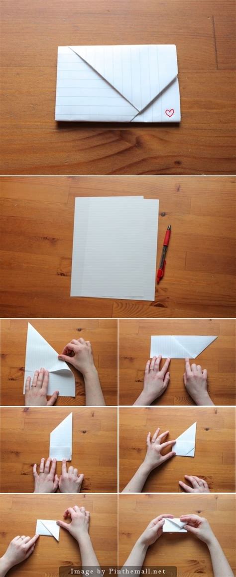 Mini Letter 1 Note Folding Technique Origami Crafts Origami Letter