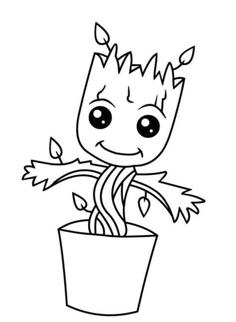 Baby Groot Printable Coloring Page Jenetnshelton