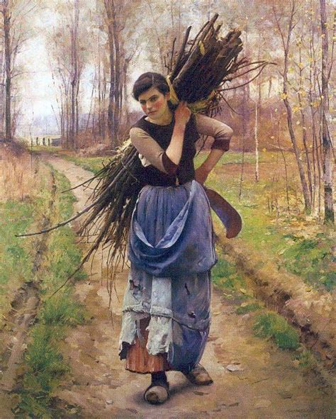 the woodcutter s daughter oil on canvas by charles sprague pearce 1851 1914 united states