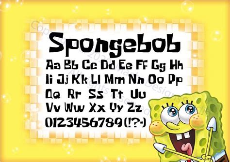 Spongebob Font Svg Spongebob Alphabet Svg Spongebob Svg Tv Etsy