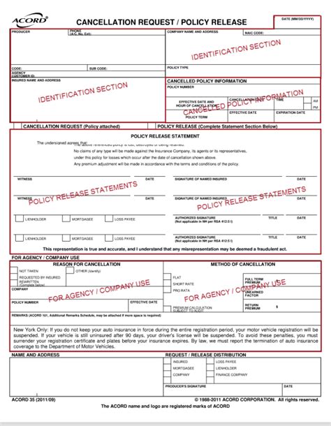 Acord Form 35 Fillable Printable Forms Free Online
