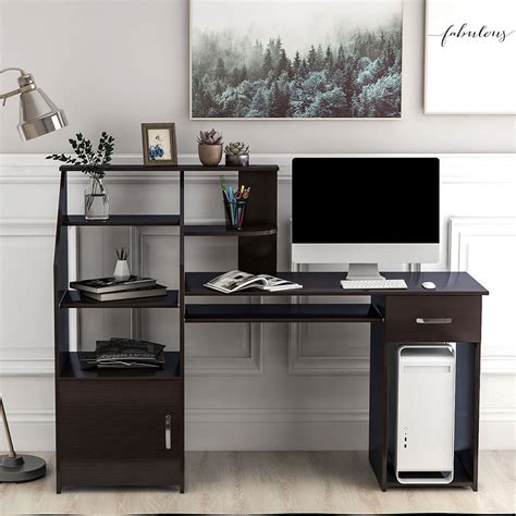 Choose from a variety of furniture collections to find the computer desk that meets your style and needs. 3 Tier Cabinet Computer Desk Home Office Multifunction Computer Desk with Pull-out Type Keyboard ...