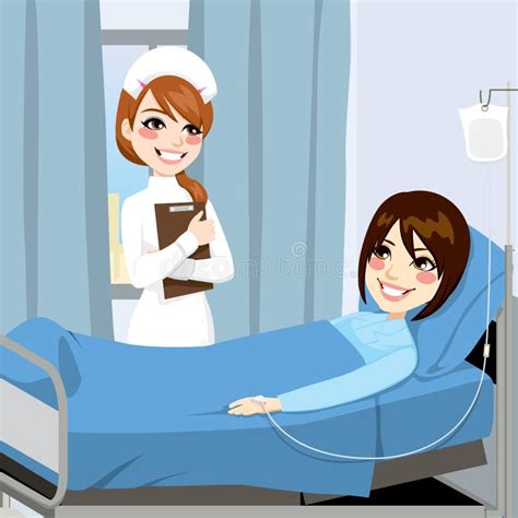 Nurse And Woman Patient Stock Vector Illustration Of Practitioner