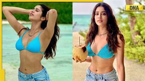 Janhvi Kapoor Flaunts Her Sexy Curves In Bikini Top And Shorts Photos