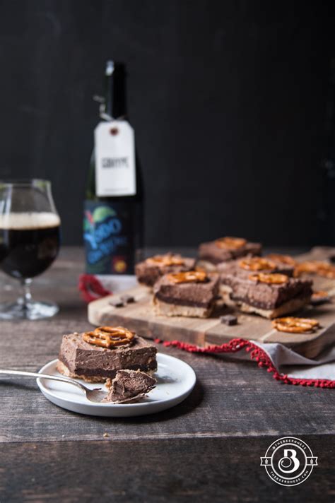Recipe courtesy of gale gand. Chocolate Stout Truffle Mousse Bars with Pretzel Crust ...