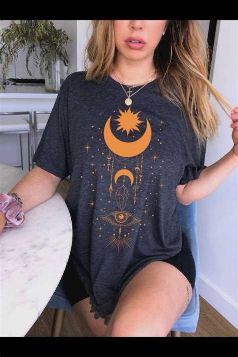 Evil Eye Shirt Sun And Moon Shirt All Seeing Eye Spiritual Shirts Witchy Clothing Witchy Things