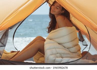 Naked Woman On Beach Tent Stock Photo Shutterstock