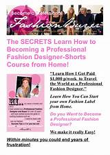 Steps In Becoming A Fashion Designer Photos
