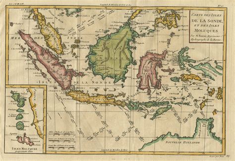 Antique Map Of The Indonesian Archipelago By Bonne 1773