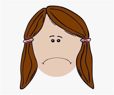 Sad Girl Face Cartoon