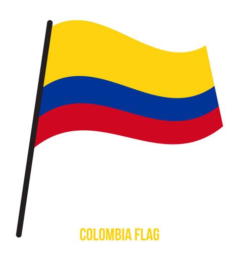 Colombia Colombian Flag Flag Waving Illustrations Royalty Free Vector