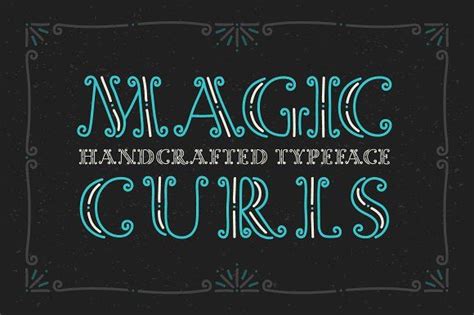 Magic Curls Font Typeface Whimsical Fonts Fonts Design