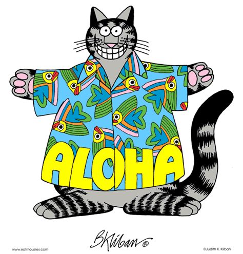 Klibans Cats Aloha I Bought A Fridge Magnet Of This In Hawaii Cats