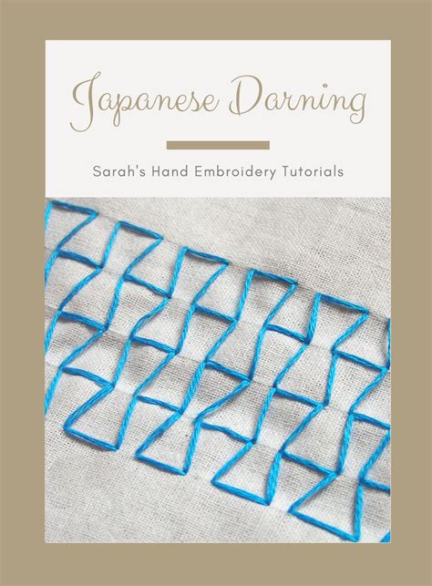 How To Do Japanese Darning Stitch Sarahs Hand Embroidery Tutorials